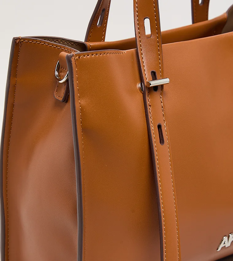 ANNE KLEIN  Anne Klein Monogram Pu Zip Closure Tote Bag for Women | Best Price UAE